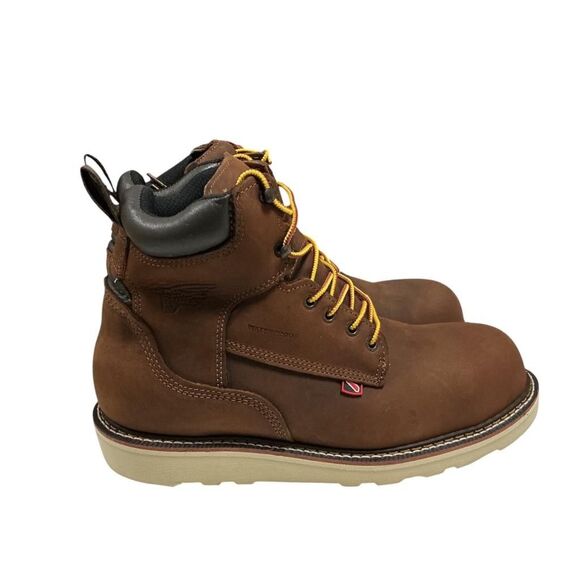 Red Wing Mens Lace-up Steel Toe Work Boots 10 D Waterproof Slip Oil Resistant main image 7